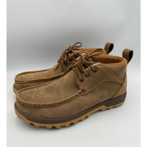 Men’s Twisted X CHUKKA DRIVING MOC 7.5W Wide MXC0001 Light‎ Brown - Picture 1 of 8